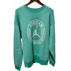 Jordan x Union Collab Knit Sweater in Mint Green